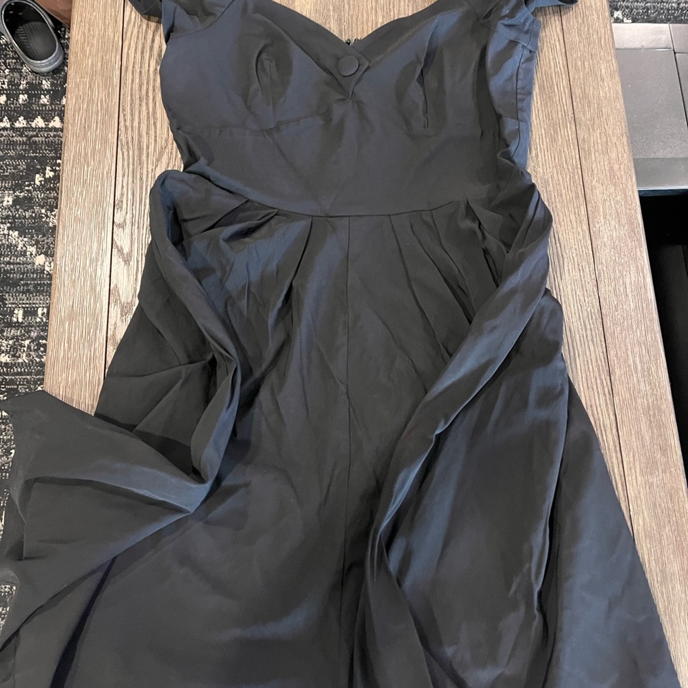 Unique Vintage Brand Elegant Black Dress fit flare style size XL/14